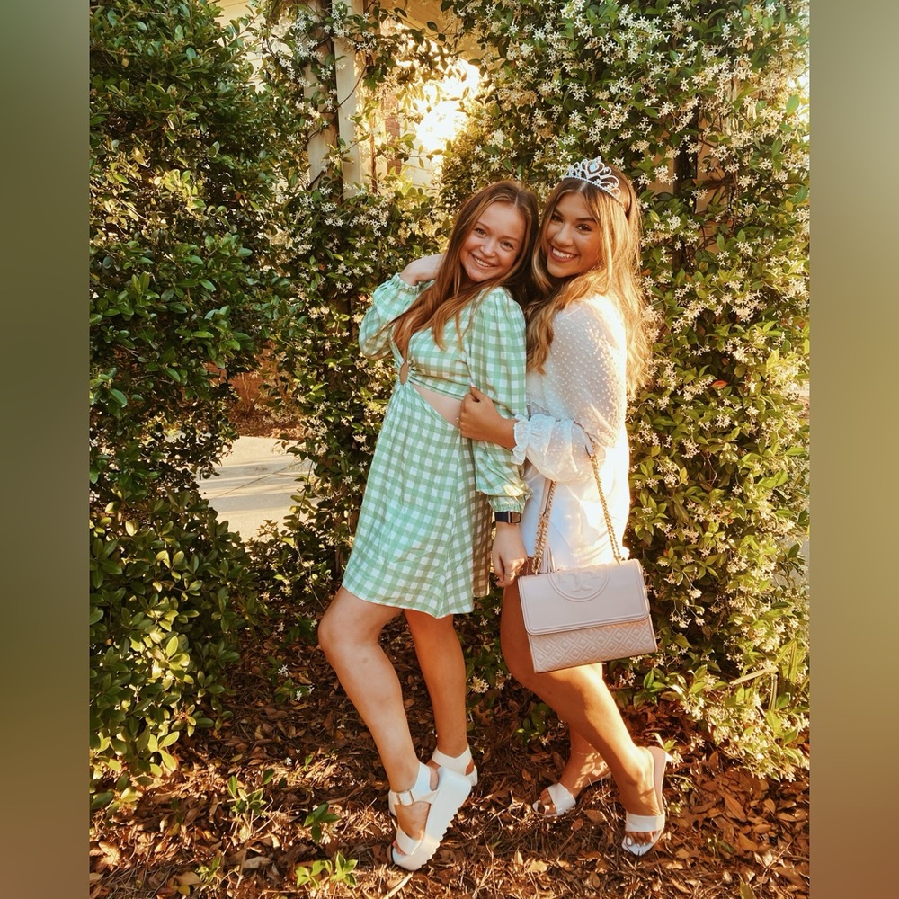 cutout peekaboo gingham summer dress